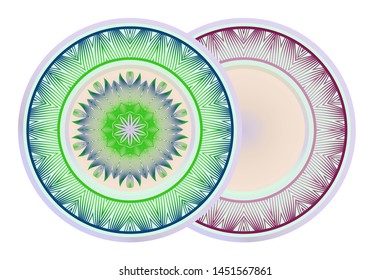 Beautiful Round Flower Mandala. Vector Illustration. For Coloring Book, Greeting Card, Invitation