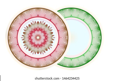 Beautiful Round Flower Mandala. Vector Illustration. For Coloring Book, Greeting Card, Invitation