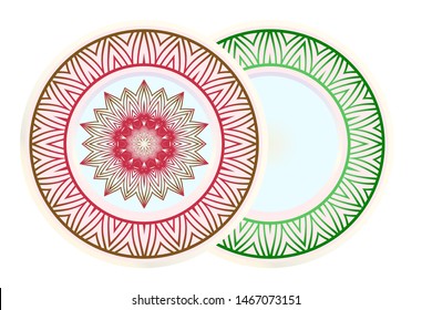 Beautiful Round Flower Mandala. Vector Illustration. For Coloring Book, Greeting Card, Invitation