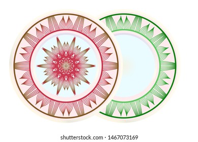 Beautiful Round Flower Mandala. Vector Illustration. For Coloring Book, Greeting Card, Invitation