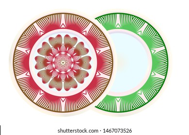 Beautiful Round Flower Mandala. Vector Illustration. For Coloring Book, Greeting Card, Invitation