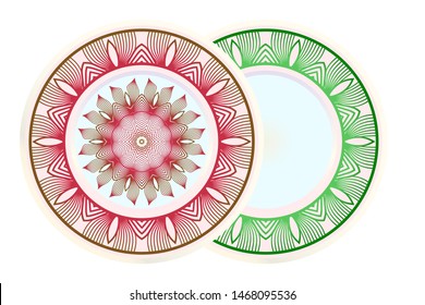 Beautiful Round Flower Mandala. Vector Illustration. For Coloring Book, Greeting Card, Invitation