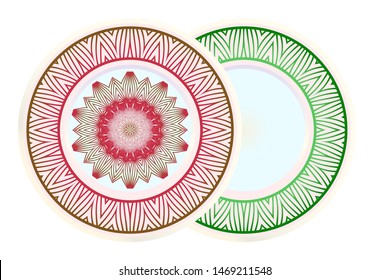 Beautiful Round Flower Mandala. Vector Illustration. For Coloring Book, Greeting Card, Invitation