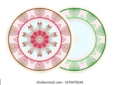 Beautiful Round Flower Mandala. Vector Illustration. For Coloring Book, Greeting Card, Invitation