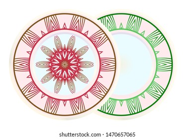 Beautiful Round Flower Mandala. Vector Illustration. For Coloring Book, Greeting Card, Invitation