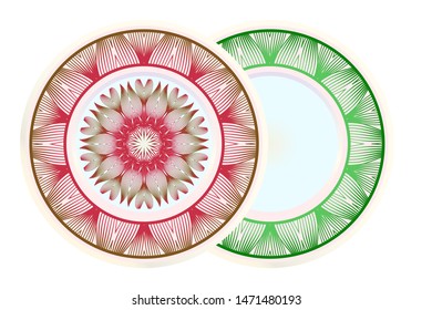 Beautiful Round Flower Mandala. Vector Illustration. For Coloring Book, Greeting Card, Invitation