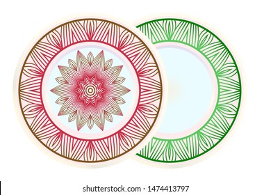 Beautiful Round Flower Mandala. Vector Illustration. For Coloring Book, Greeting Card, Invitation