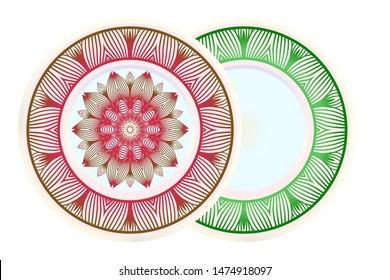 Beautiful Round Flower Mandala. Vector Illustration. For Coloring Book, Greeting Card, Invitation