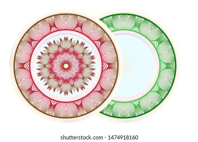 Beautiful Round Flower Mandala. Vector Illustration. For Coloring Book, Greeting Card, Invitation