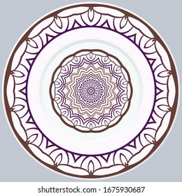 Beautiful Round Flower Mandala. Vector Illustration. For Coloring Book, Greeting Card, Invitation, Tattoo