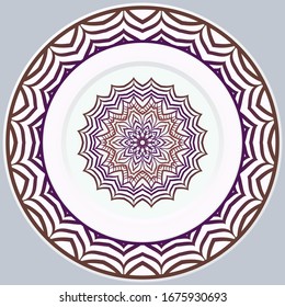 Beautiful Round Flower Mandala. Vector Illustration. For Coloring Book, Greeting Card, Invitation, Tattoo