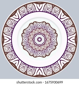 Beautiful Round Flower Mandala. Vector Illustration. For Coloring Book, Greeting Card, Invitation, Tattoo