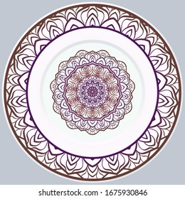 Beautiful Round Flower Mandala. Vector Illustration. For Coloring Book, Greeting Card, Invitation, Tattoo