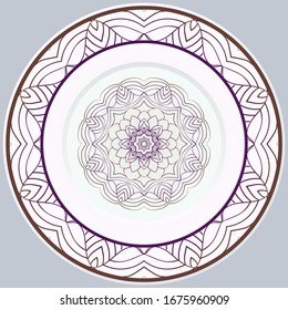 Beautiful Round Flower Mandala. Vector Illustration. For Coloring Book, Greeting Card, Invitation, Tattoo