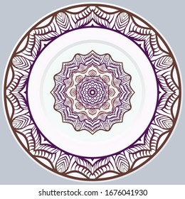 Beautiful Round Flower Mandala. Vector Illustration. For Coloring Book, Greeting Card, Invitation, Tattoo