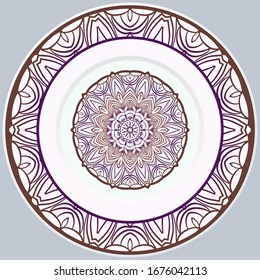 Beautiful Round Flower Mandala. Vector Illustration. For Coloring Book, Greeting Card, Invitation, Tattoo