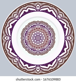 Beautiful Round Flower Mandala. Vector Illustration. For Coloring Book, Greeting Card, Invitation, Tattoo