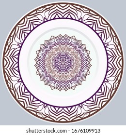 Beautiful Round Flower Mandala. Vector Illustration. For Coloring Book, Greeting Card, Invitation, Tattoo