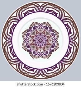 Schöne runde Blume Mandala. Vektorillustration Illustration. Zum Färben von Buch, Grußkarte, Einladung, Tattoo