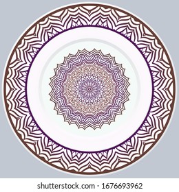 Beautiful Round Flower Mandala. Vector Illustration. For Coloring Book, Greeting Card, Invitation, Tattoo