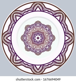 Beautiful Round Flower Mandala. Vector Illustration. For Coloring Book, Greeting Card, Invitation, Tattoo