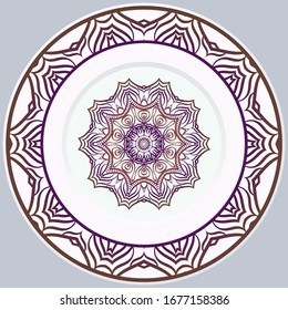 Beautiful Round Flower Mandala. Vector Illustration. For Coloring Book, Greeting Card, Invitation, Tattoo