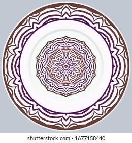 Beautiful Round Flower Mandala. Vector Illustration. For Coloring Book, Greeting Card, Invitation, Tattoo