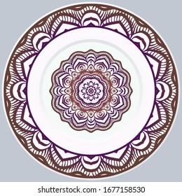 Schöne runde Blume Mandala. Vektorillustration Illustration. Zum Färben von Buch, Grußkarte, Einladung, Tattoo