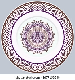 Beautiful Round Flower Mandala. Vector Illustration. For Coloring Book, Greeting Card, Invitation, Tattoo