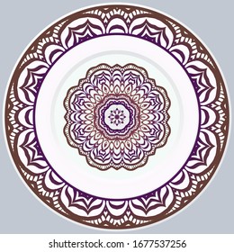 Beautiful Round Flower Mandala. Vector Illustration. For Coloring Book, Greeting Card, Invitation, Tattoo