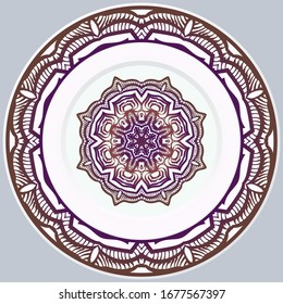 Beautiful Round Flower Mandala. Vector Illustration. For Coloring Book, Greeting Card, Invitation, Tattoo