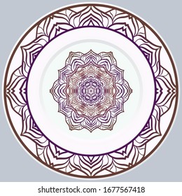 Beautiful Round Flower Mandala. Vector Illustration. For Coloring Book, Greeting Card, Invitation, Tattoo
