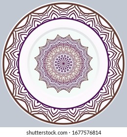 Beautiful Round Flower Mandala. Vector Illustration. For Coloring Book, Greeting Card, Invitation, Tattoo