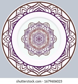 Beautiful Round Flower Mandala. Vector Illustration. For Coloring Book, Greeting Card, Invitation, Tattoo