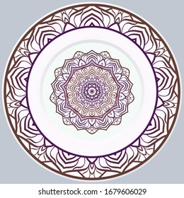 Beautiful Round Flower Mandala. Vector Illustration. For Coloring Book, Greeting Card, Invitation, Tattoo