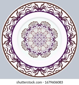 Beautiful Round Flower Mandala. Vector Illustration. For Coloring Book, Greeting Card, Invitation, Tattoo