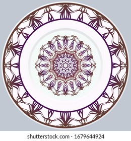 Beautiful Round Flower Mandala. Vector Illustration. For Coloring Book, Greeting Card, Invitation, Tattoo