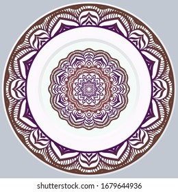 Beautiful Round Flower Mandala. Vector Illustration. For Coloring Book, Greeting Card, Invitation, Tattoo