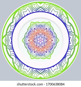 Beautiful Round Flower Mandala. Vector Illustration. For Coloring Book, Greeting Card, Invitation, Tattoo