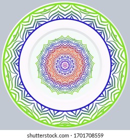 Beautiful Round Flower Mandala. Vector Illustration. For Coloring Book, Greeting Card, Invitation, Tattoo