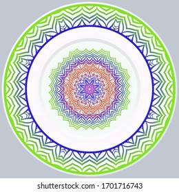 Beautiful Round Flower Mandala. Vector Illustration. For Coloring Book, Greeting Card, Invitation, Tattoo