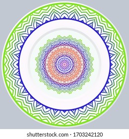 Beautiful Round Flower Mandala. Vector Illustration. For Coloring Book, Greeting Card, Invitation, Tattoo