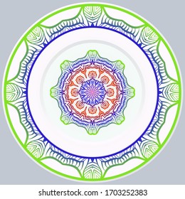 Beautiful Round Flower Mandala. Vector Illustration. For Coloring Book, Greeting Card, Invitation, Tattoo
