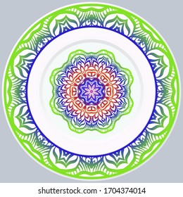 Beautiful Round Flower Mandala. Vector Illustration. For Coloring Book, Greeting Card, Invitation, Tattoo