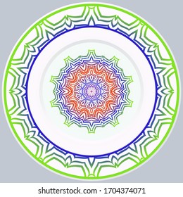 Beautiful Round Flower Mandala. Vector Illustration. For Coloring Book, Greeting Card, Invitation, Tattoo