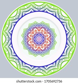 Beautiful Round Flower Mandala. Vector Illustration. For Coloring Book, Greeting Card, Invitation, Tattoo