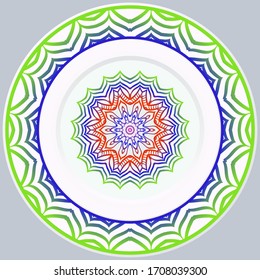 Beautiful Round Flower Mandala. Vector Illustration. For Coloring Book, Greeting Card, Invitation, Tattoo