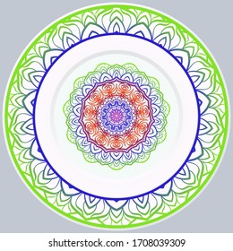 Beautiful Round Flower Mandala. Vector Illustration. For Coloring Book, Greeting Card, Invitation, Tattoo