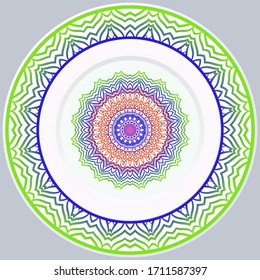 Beautiful Round Flower Mandala. Vector Illustration. For Coloring Book, Greeting Card, Invitation, Tattoo