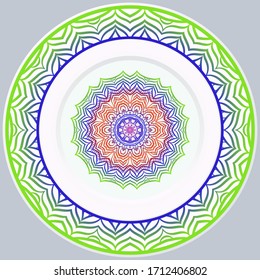 Beautiful Round Flower Mandala. Vector Illustration. For Coloring Book, Greeting Card, Invitation, Tattoo
